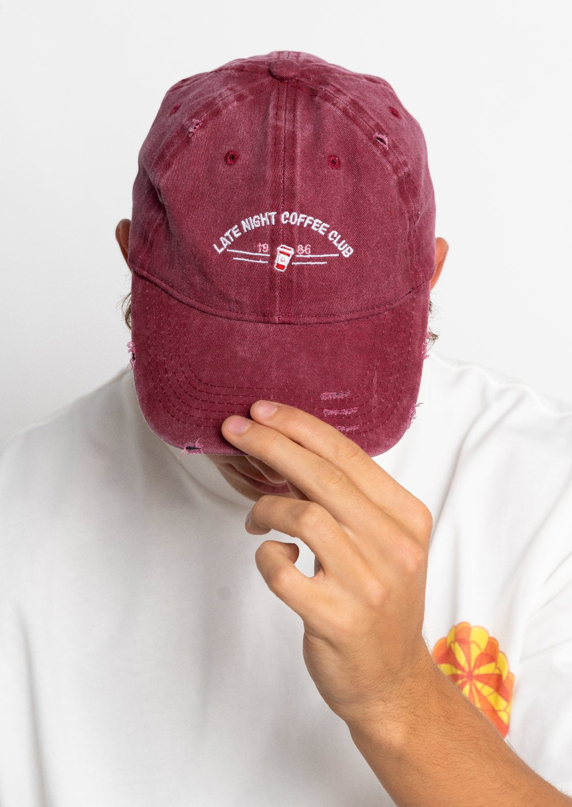 Distressed Hat - Late Night Coffee Club - WELLBRICK