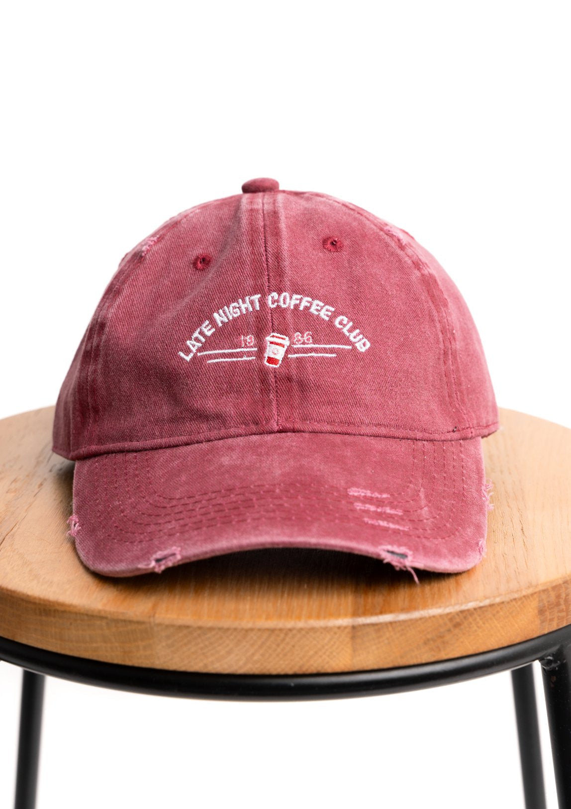 Distressed Hat - Late Night Coffee Club - WELLBRICK